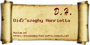 Diószeghy Henrietta névjegykártya